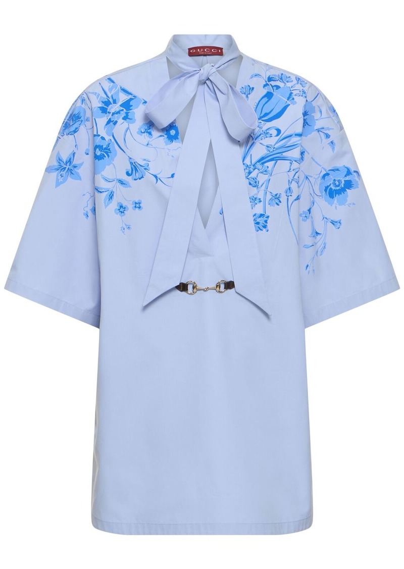 Gucci Cotton Poplin Shirt Dress