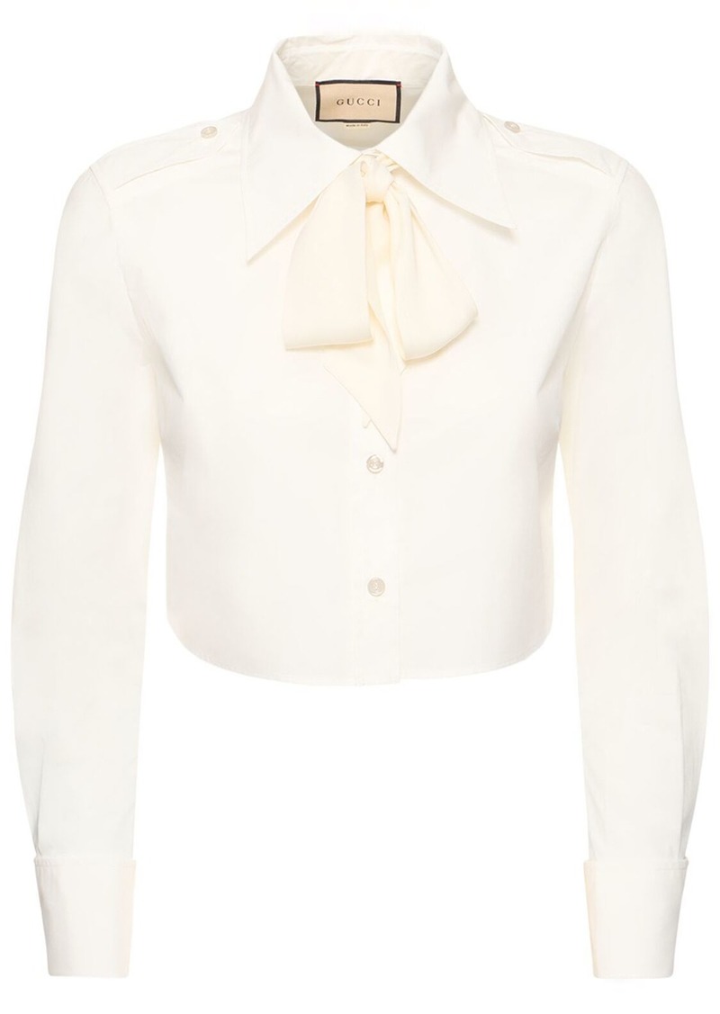 Gucci Cotton Shirt W/bow