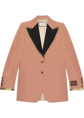 Gucci cotton viscose faille jacket with label