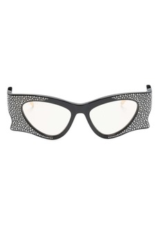 Gucci crystal-embellished irregular-shape sunglasses