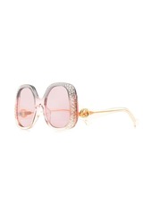 Gucci crystal-embellished square-frame sunglasses