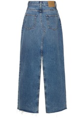 Gucci Denim Long Skirt W/horsebit