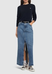 Gucci Denim Long Skirt W/horsebit