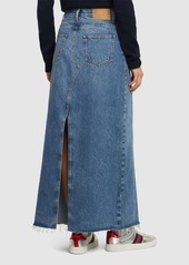 Gucci Denim Long Skirt W/horsebit