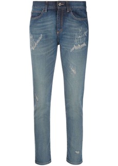 Gucci distressed crop jeans