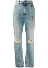 Gucci distressed-effect straight-leg jeans