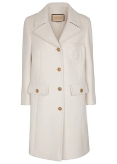 Gucci Double G embroidered wool coat