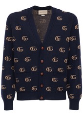 Gucci Double G Jacquard Wool Cardigan