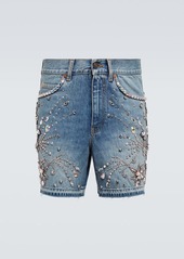 Gucci Embellished denim shorts