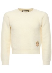 Gucci Embroidered Patch Wool Knit Sweater