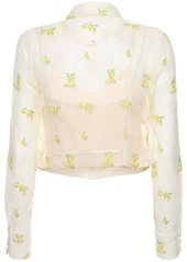 Gucci Embroidered Silk Organza Shirt