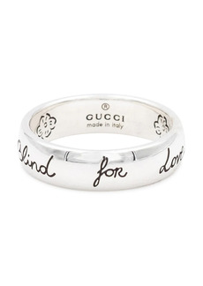 Gucci Engraved sterling silver ring