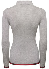 Gucci Extra Fine Rib Cashmere Blend Knit Top