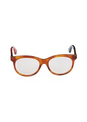 Gucci Faux Tortoiseshell 51MM Oval Optical Glasses