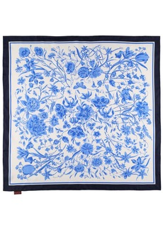 Gucci Floral Print Silk Scarf