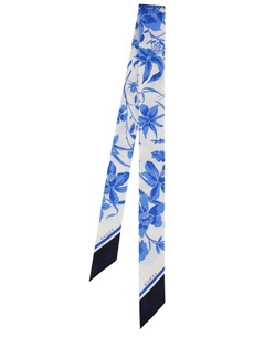 Gucci Floral Print Silk Neck Bow