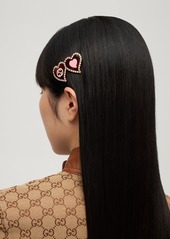 Gucci Gg & Hearts Resin Hair Clip