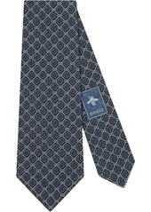 Gucci GG and rhombus motif silk tie