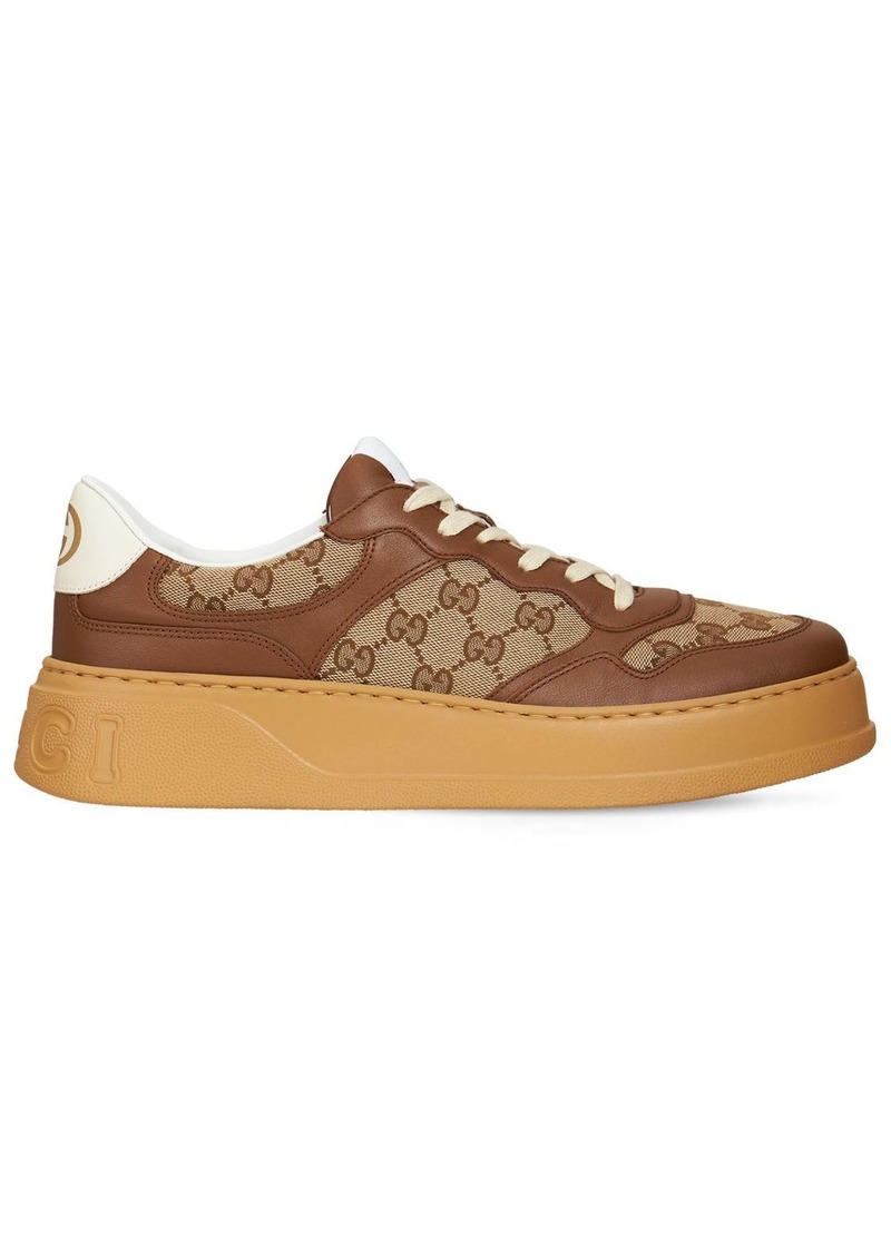 Gucci Gg Canvas & Leather Sneakers