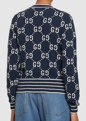 Gucci Gg Cotton Blend Knit Cardigan
