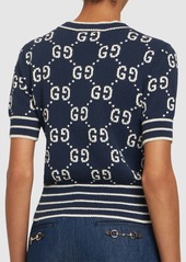 Gucci Gg Cotton Blend Knit Top