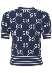 Gucci Gg Cotton Blend Knit Top