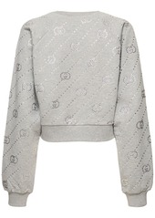 Gucci Gg Cotton Jersey Crop Sweatshirt