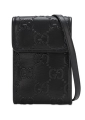 Gucci Gg Debossed Leather Crossbody Bag