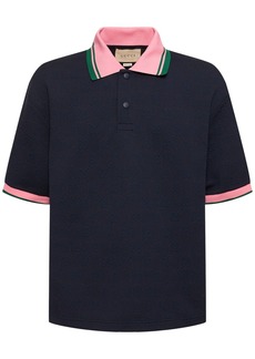 Gucci Gg Detail Jacquard Polo Shirt