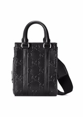 Gucci GG-embossed mini leather tote bag