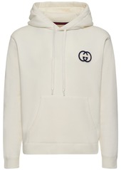 Gucci Gg Felted Cotton Hoodie