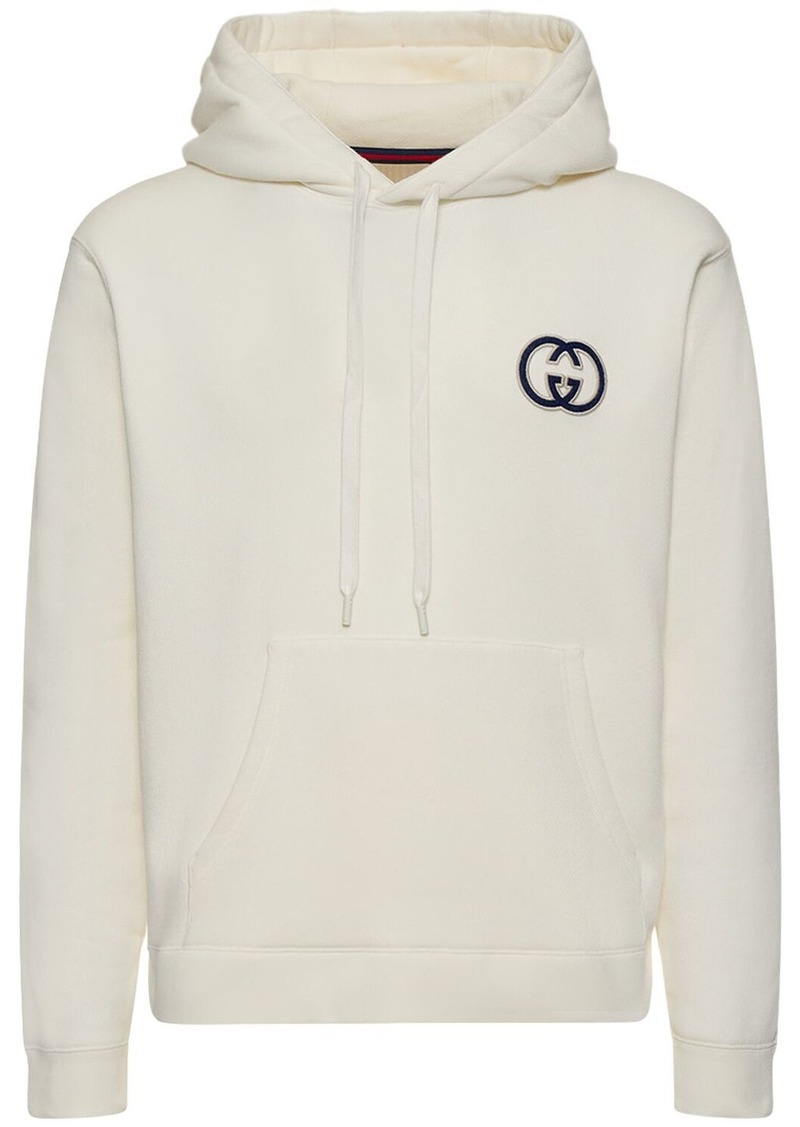 Gucci Gg Felted Cotton Hoodie