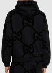 Gucci Gg Flocked Cotton Jersey Hoodie
