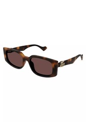 Gucci GG Generation Light 55MM Rectangular Sunglasses