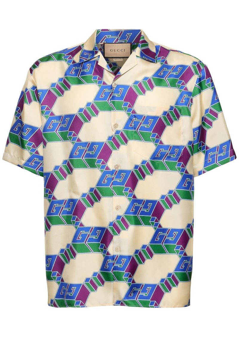 Gucci Gg Hawaii Silk Bowling Shirt
