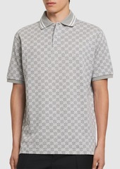 Gucci Gg Jacquard Cotton Piquet Polo Shirt