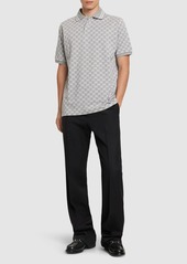 Gucci Gg Jacquard Cotton Piquet Polo Shirt