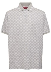 Gucci Gg Jacquard Cotton Piquet Polo Shirt