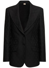 Gucci Gg Jacquard Dry Wool Blazer