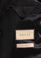 Gucci Gg Jacquard Dry Wool Blazer
