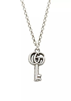 Gucci GG Key Sterling Silver Pendant Necklace