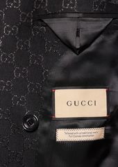Gucci Gg Lamé Wool Blend Jacket