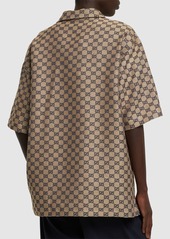 Gucci Gg Linen Blend Canvas Shirt