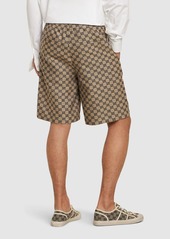 Gucci Gg Linen Blend Shorts