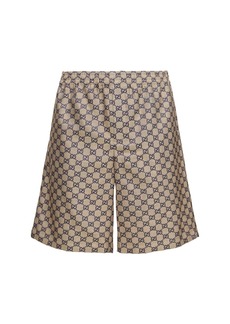 Gucci Gg Linen Blend Shorts