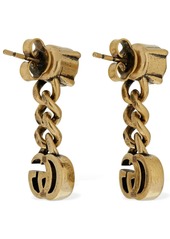 Gucci Gg Marmont Drop Earrings W/ Crystal