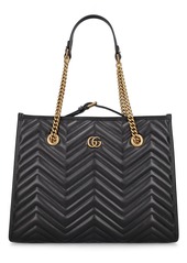 Gucci Medium Gg Marmont Leather Tote Bag