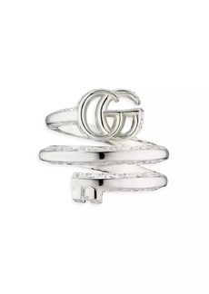 Gucci GG Marmont Sterling Silver Wrap Ring
