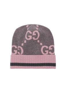 Gucci Gg Motif Cashmere Knit Hat