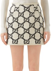 gg tweed mini skirt